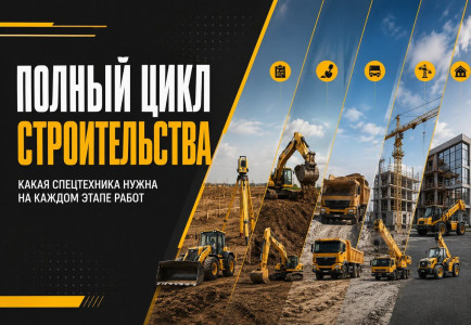 Полный цикл строительства: какая спецтехника нужна на каждом этапе работ