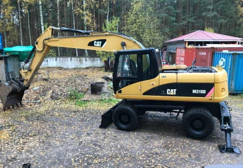 Аренда колесного экскаватора CAT M318D в Москве и Московской области
