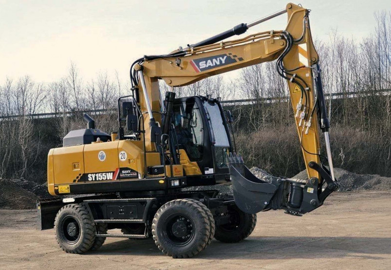 Аренда экскаватора SANY SY155W в Москве и Московской области